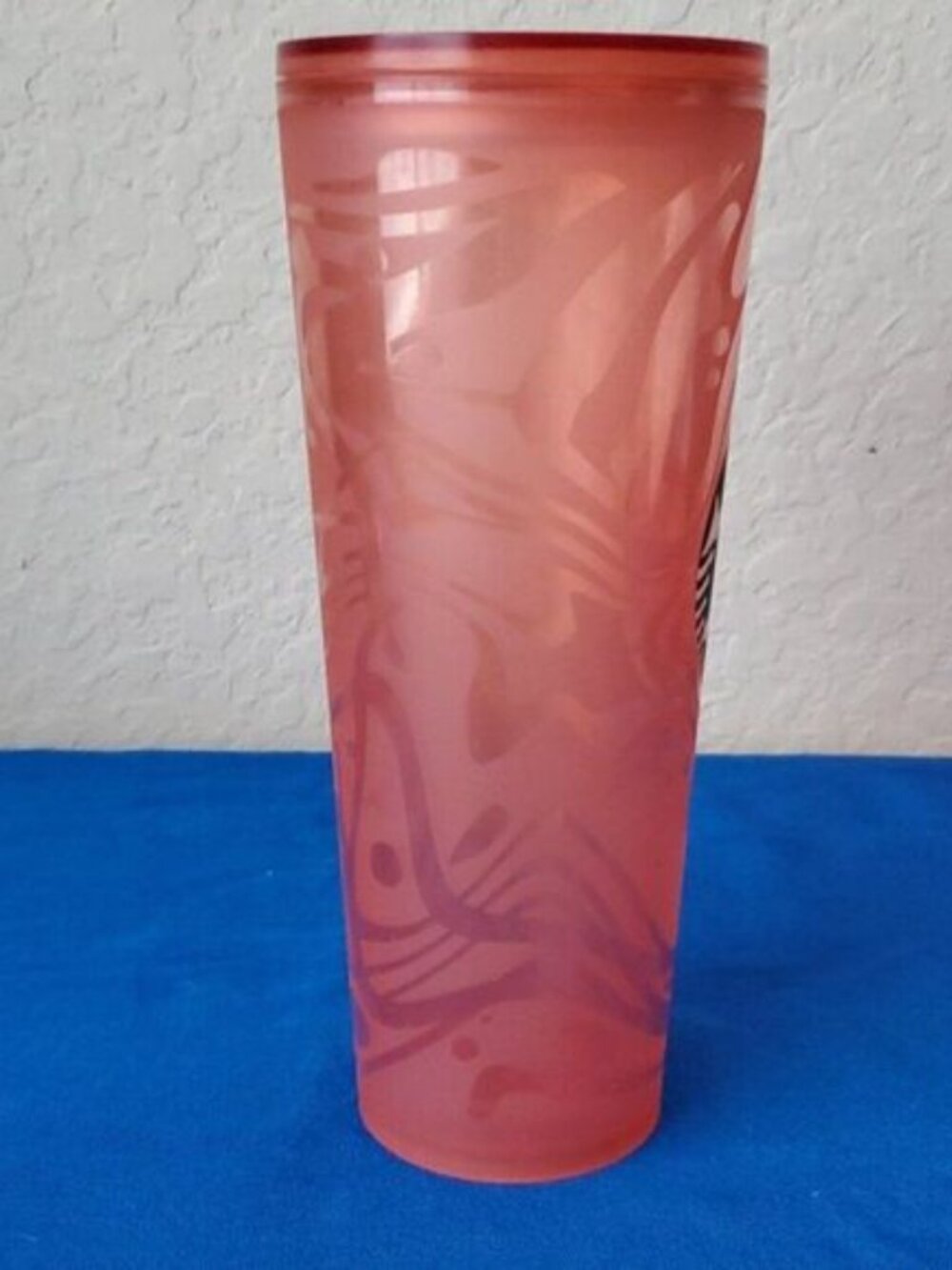 Starbucks Summer 2020 Orange Coral Swirl Cold Cup Tumbler - Picture 4 of 7